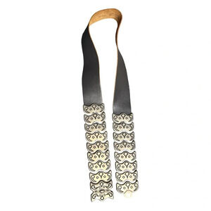 In Transit Soft Leather & Metal Waist Belt Grunge Western Belt Made in France